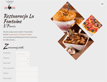 Tablet Screenshot of lafontaine-restaurant.pl